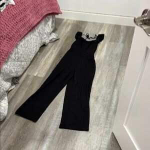 Black Women's Wide-Leg Jumpsuit TALL